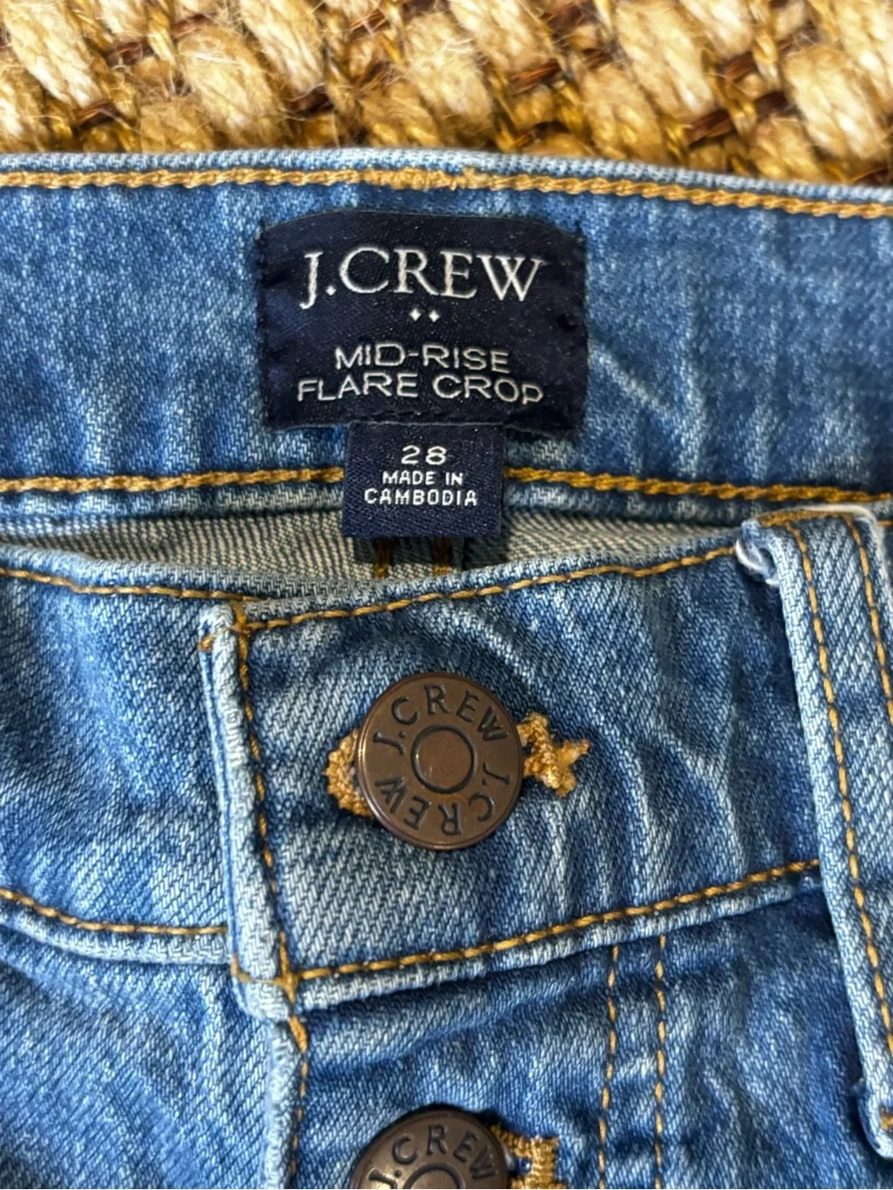 J. Crew Mid Rise Flare Crop